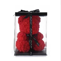 27 Colors Gift Box Doll Artificial Flowers PE Rose Bear Toys Valentine's Day Gift Romantic Teddy Bears With Girlfriend Presen286S