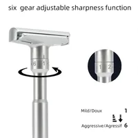Hair Trimmer Women's Adjustable Safety Razor Cutting Double Edge Classic Mens Shaving Mild to Aggressive 1 6 File Removal Shaver 230206