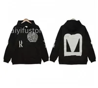 Nya m￤n hoodies rhudes hooded m￤n kvinnor designer hoodies mode popul￤ra logotyp bokst￤ver trycker p￥ h￶sten tr￶jor