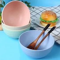 Bowls 1pc Kitchen Tableware Wheat Straw Bowl Grade Rice Container Eco-friendly Dinnerware