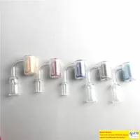 25mm quartz thermochromic banger nail with 10mm 14mm colorful quartz banger thermal bucket domeless for oil rigs glass bong