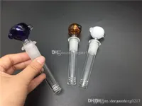 glass bongs catcher thickness glass for smoking 14mm female to 18mm male downstem with 14mm colorful tobacco bowl