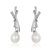 Charm SE5 Trendy Elegant Big Simulated Pearl Long Earrings For women Pearls String Statement Dangle Drop Earrings 230207