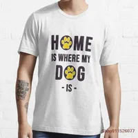 Men's T Shirts Home Is Where My Dog Clown Shirt Men women Printed Terror Fashion T-shirts
