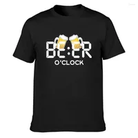 T-shirts pour hommes bière Oclock Shirt Fit Summer Coton personnalisé Collier Round Collier Original Comie