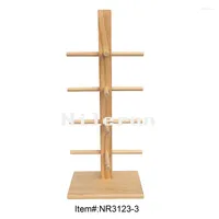 Jewelry Pouches Knocked-down 4 Sunglasses Wood Display Stand Rack