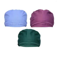 Berets Scrub Hat Working Holder Sweatband Headwear Uniform Adjustable Bouffant Hats For Chef Men Women Nursing Turban