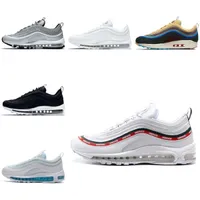 2023 Designer 97 Chaussures de course Men Femmes Sean Wotherspoon 97s Triple Black White Silver Bulte Gold South Beach Ghost Mens Trainers Sports Sneakers