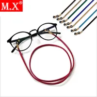 Eyeglasses chains Sunglasses Lanyard Strap Necklace Braid Leather Eyeglass Glasses Chain Beaded Cord Reading Glasses Eyewear Accessories 001 230207