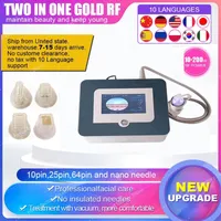 Skin Tightening Gold Plate Fractional RF Microneedle Machine For Acne Scar Stretch Marks Removal Treatment