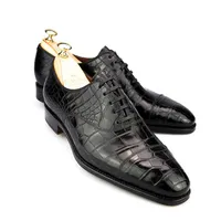 Dress Shoes Oxford Black Bridegroom Party Checkered Formal Office Men Business Designer Genuine Leather