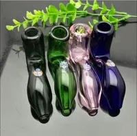 Thick Glass Bowl Pipes Colour Bowls Smoking Colored cartoon logo curved glass pipe