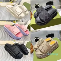 2023 Designers Sandal Men Women Luxury Classic Floral Brocade Slides Flats Leather Rubber Platform Flip Flops Gear Highs Quality Bottoms Beach Loafers