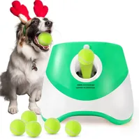 Dog Toys Chews ATUBAN Automatic Dog Ball Launcher USB Rechargable Ball Launcher for Dogs Distance 10-30ft IndoorOutdoor Exercise Play 230206
