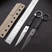 Basti Karambit Assassin 440c Fixed Blade Ring Claw Push Knife Hunting Self Defense Outdoor Survival UT85 UT88 BM 3310 3400 Camping274h