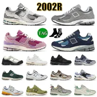 Designer 2002r Men Women Running Shoes 2002 R Protection Pack Cloud Cloud Pink Invincible X Hoolywood Navy marinho escuro Sea Sal