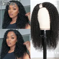 Kinky Curly U Part Wig Afro Human Hair For Black Women Remy Can Be Permed Dye Brazilian Easy To Wear