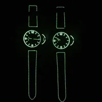 NEW Mens Watches Automatic Mechanical Wristwatches Titanium case Blue Leather Strap 44mm Montre de luxe hanbelson235k