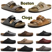 Boston 2023 Slippers Birks Beach Sandals Lazy Shoes Lovers Scuffs Designer Trainers New Leather Bag Head Pull Cork Female Male Summer Cloggs Sandal Big Size 35-46