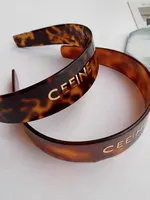 ce luxury brand resin acrylic vintage headbands 2022 fashion Japen style letters brown designer headband accessories christmas gift for girl