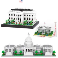 Blocks Micro Bricks Mini Blocks Architecture World Famous Landscape Set Model Building Kits Kids Toy Expert United States White House 0208