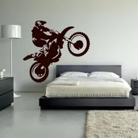 Motocross Vinyl Wall Sticker Motorcycle Moto Wall Decals Home Decal For Living Room Bedroom Decoration Dirt Bike1845