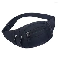 Waist Bags One-Shoulder Cross-Body Fashion Men's Pockets Spread Canvas Cashier Bag Korean-Style Cycling Running Sports Pack