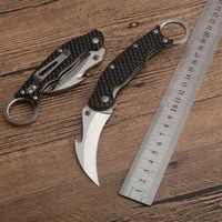 1Pcs Outdoor Tactical Karambit Claw Knife 5Cr13Mov Satin Blade G10 Stainless Steel Sheet Handle EDC Pocket Knives237t