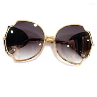 Sunglasses Retro Women Gradient Fashion Brand Designer Round Sun Glasses Summer Outdoor Driving Eyewear Top Quality