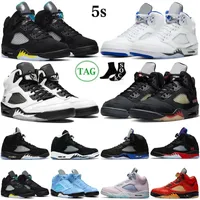 5 5s Mens Wings Basketball Shoes Easter Burgundy Green Bean Racer Blue UNC Oreo Black Metallic Aqua Mars For Her Green Bean Men Outdoor Sports Trainers Sneakers