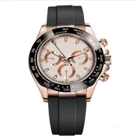 men watches master design men's sports ceramic watch ring rose gold stainless steel case rubber strap folding buckle wholesa292B
