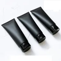100g 200g black frosted squeeze hose cosmetic bottle facial cleanser extrusion Tubes Refillable Travel Lip Balm Container