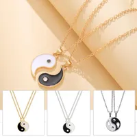 Pendant Necklaces Bugalaty Yin Yang Necklace For Women Men Teens Tai Chi Matching Puzzle Friend   Couple Choker Chain Link