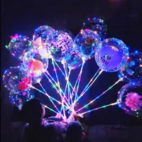 Novelty Lighting Up Bobo Balloons White color DIY String Lights 20 inch Transparent Balloon with Multicolored Lighty for Party Wedding Decoration crestech168