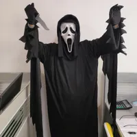 Costume a tema Halloween maschio adulto zombi horror urlo death ghost cosplay fan fancy abiti accessori per feste 230208