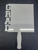 SUBLIMATION MDF Fan Placas de graduación de graduación en blanco Fan de graduado de Souvenir Souvenir