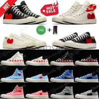 All Stars Shoe CDG Canvas Play Love With Eyes Hearts 1970 1970 Big Eyes Beige Black Classic Casual Skateboard Sneakers 35-44 Diseñador M80R