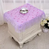 Table Cloth 1 Pcs Lace Fabric Bedside Cover Home Dust 75x80cm