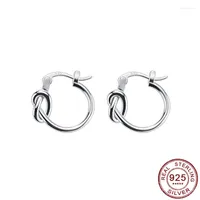 Hoop Earrings Original Design 925 Sterling Silver Knotted Trendy Bohemia Office For Women Girls