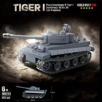Blocca la Tiger Panzer militare della Seconda Guerra WW2 I pesante carro armato Panzerkampfwagen VI Ausf. E Building World Seconda World Figures Bricks Model Toys Regali 230207