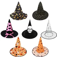 Party Hats Adult Kids Children Halloween Witch Masquerade Wizard Hat Cosplay Costume Accessories Fancy Dress Decor1