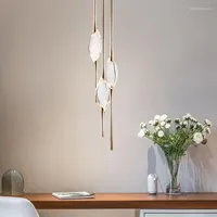 Pendant Lamps All-copper Diamond Chandelier Nordic Post-modern Creative Bedroom Bedside Restaurant Bar Designer Decorative Lighting Fixture