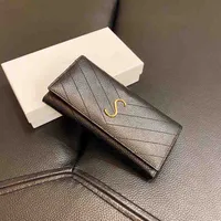 Street Fashion Wallets Women Designer Leather Wallet S Letters Retro Gold Moneybag Mens New Designers Purse Womens Money Bags D2302081F