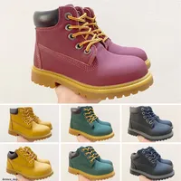 Comfy Kids Winter Fashion Child Leather Snow Boots For Girls Boys Warm Martin Boots Shoes Casual Plush Child Baby Toddler Shoes263h