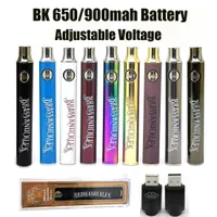 Латунные суставы предварительно разогреть батарею BK 650MAH 900MAH Vapor Pen Beerned Bateries Fit 510 нить картридж Золотой деревянный SS 9 Colors