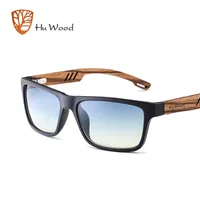 Sunglasses HU WOOD Brand Design Zebra Wood For Men Fashion Sport Color Gradient Driving Fishing Mirror Lenses GR8016 230208