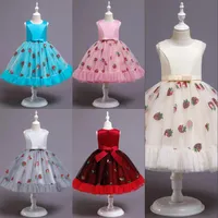Children's dress skirt princess dress girls sequins Christmas strawberry show catwalk evening dress310h