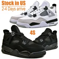 4 scarpe da basket per uomini 4s sneaker sportivi da uomo nero militare nero