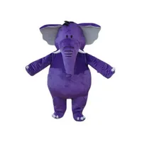 2019 factory new Purple Elephant Mascot Costumes Cartoon Character Adult Sz255e