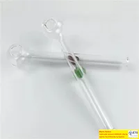 pyrex oil burner glass pipes for smoking hand pipes clear thick pyrex glass joint with colorful handle 10cm mini oil burners
